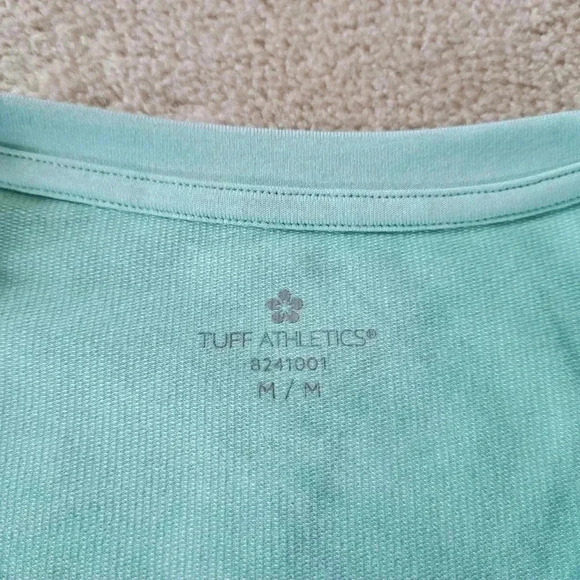 ❤️ New! Tuff Athletics Active Top Medium Soft Green Seamless Stretch T-shirt - Picture 10 of 11